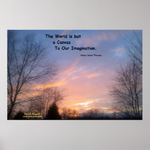 LE MONDE N'EST QU'UN POSTER THOREAU DE CANVAS
