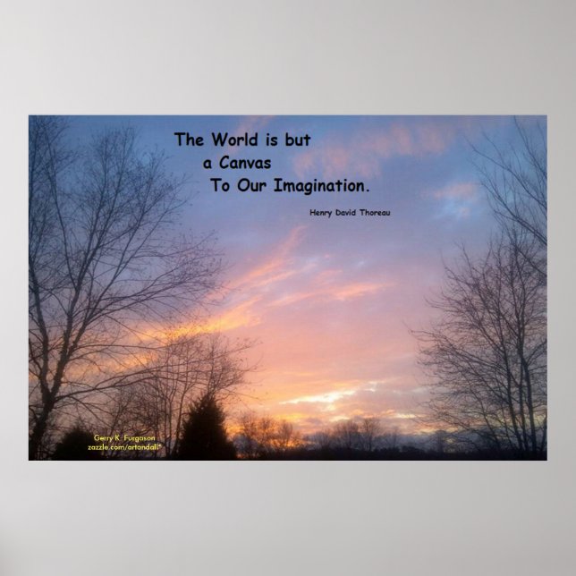 LE MONDE N'EST QU'UN POSTER THOREAU DE CANVAS (Devant)
