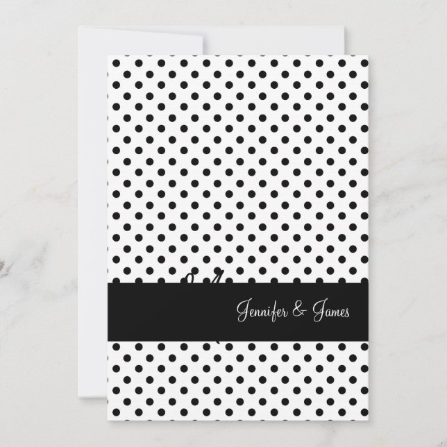 Le monogramme appelle les invitations blanches noi (Devant)