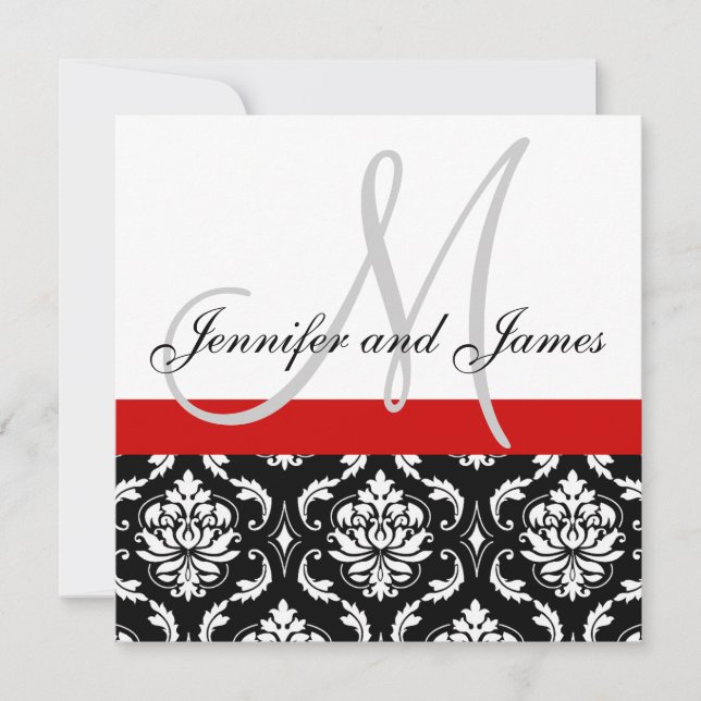 Le monogramme de faire-part de mariage appelle la (Devant)