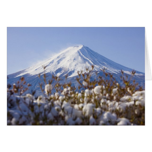 Le mont Fuji recouvert de neige (Devant horizontal)