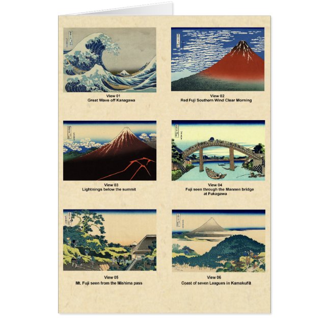 Le Mont Fuji voit 01 à 06 (Devant)