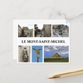 Le Mont Saint Michael, Frankreich Postkarte