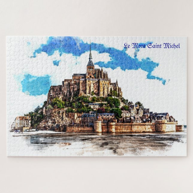 Le Mont Saint Michel in Normandie, Frankreich. (Horizontal)