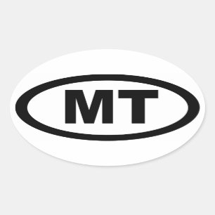 Le Montana - feuille de 4 autocollants ovales de