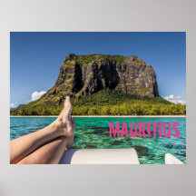 Le Morne Brabant Mauritius Blick vom Schiff auf Se