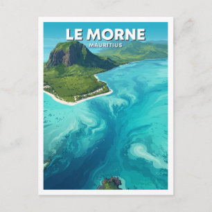 Le Morne Brabant und Unterwasser-Wasserfall Postkarte