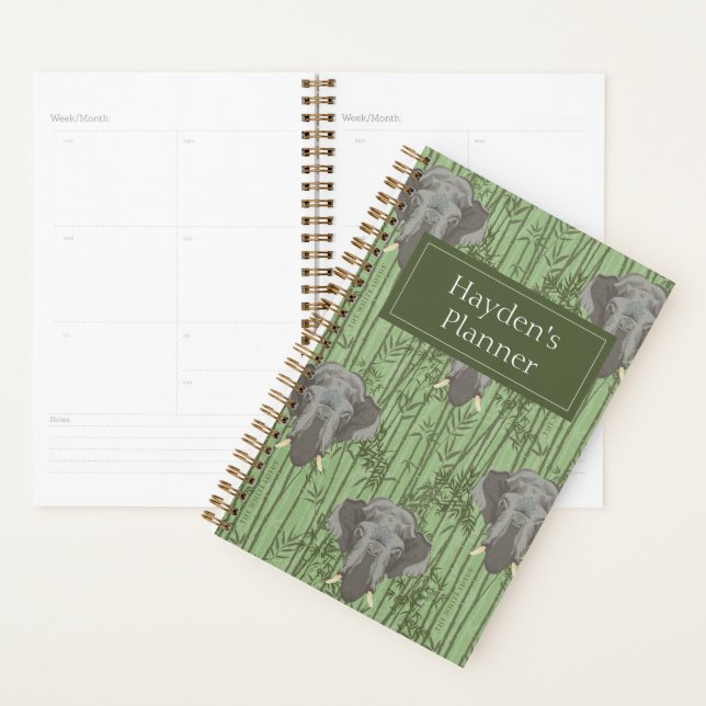 Le Motif blanc des éléphants majestueux Lotus (Devant avec enveloppe)
