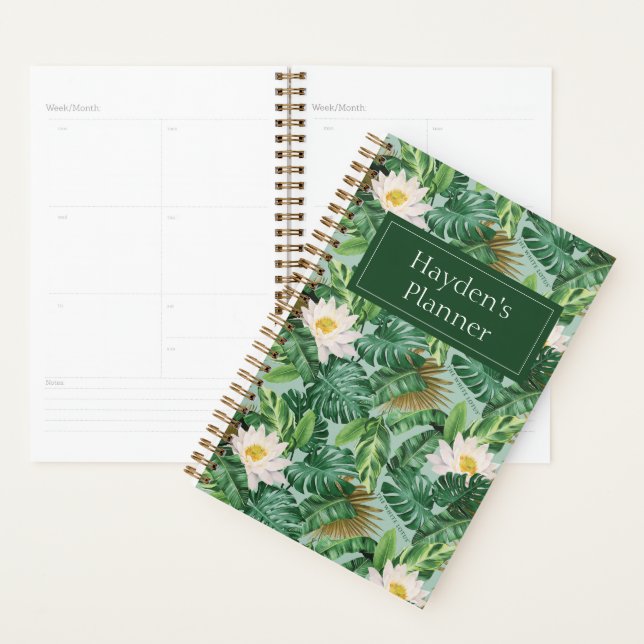 Le Motif blanc Lotus Tropical Canopy (Devant avec enveloppe)