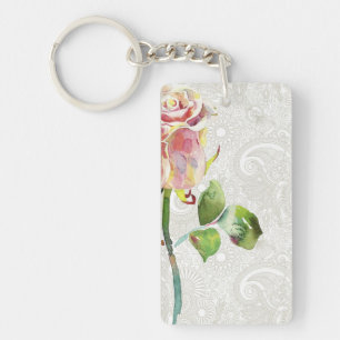Le motif floral fleuri avec l'aquarelle rose s'est
