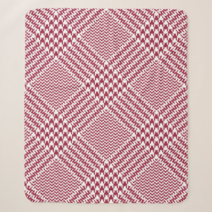 Le motif plaid en verre brillant en rouge et blanc