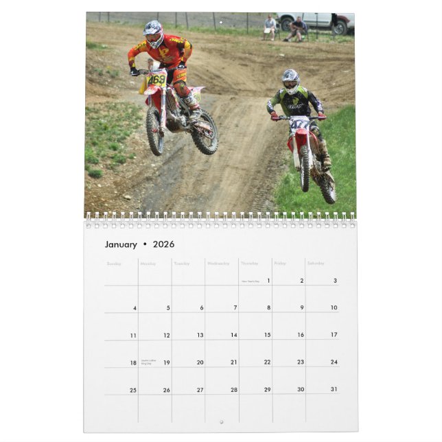 Le motocross de MX lutte le calendrier (Jan 2026)