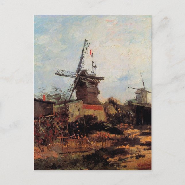 Le Moulin de Blute Fin von Vincent van Gogh Postkarte (Vorderseite)