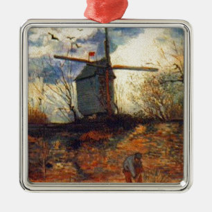 Le Moulin de la Galette Van Gogh Silbernes Ornament