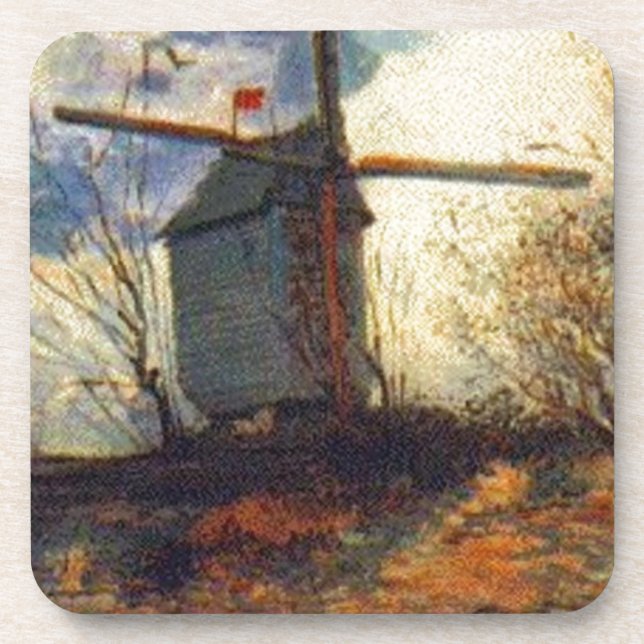 Le Moulin de la Galette Van Gogh Untersetzer (Vorderseite)