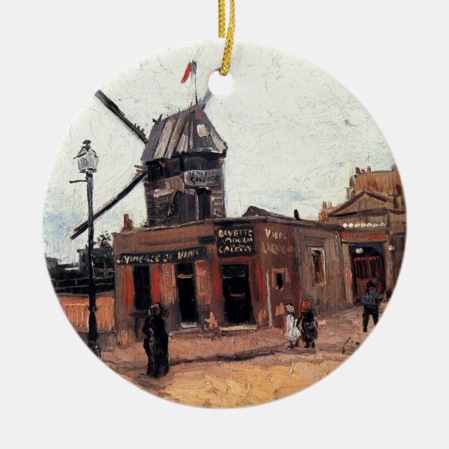 Le Moulin de la Galette von Vincent van Gogh Keramikornament (Vorne)