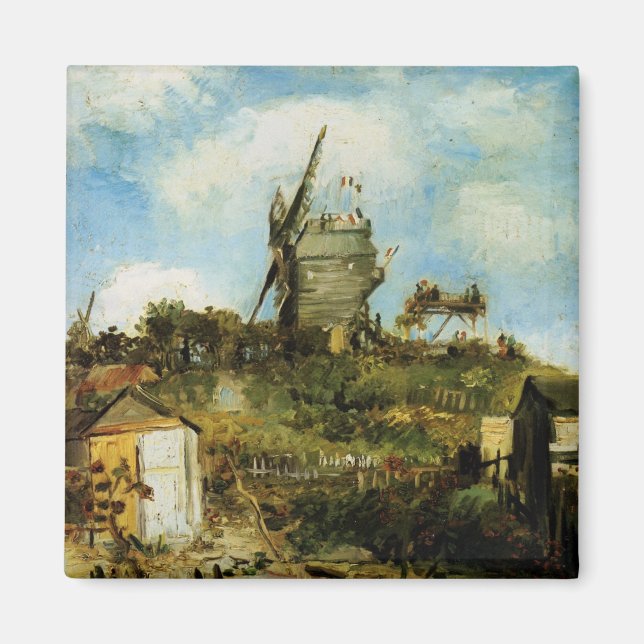 Le Moulin de la Galette von Vincent van Gogh Magnet (Vorne)