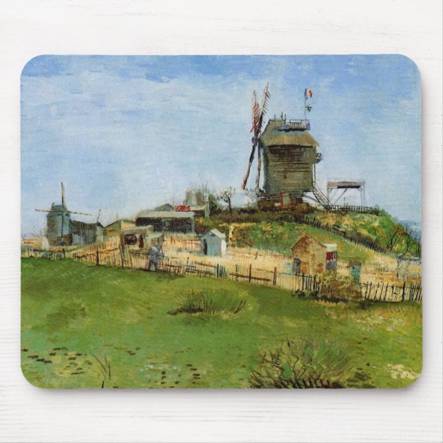 Le Moulin de la Galette von Vincent van Gogh Mousepad (Vorne)
