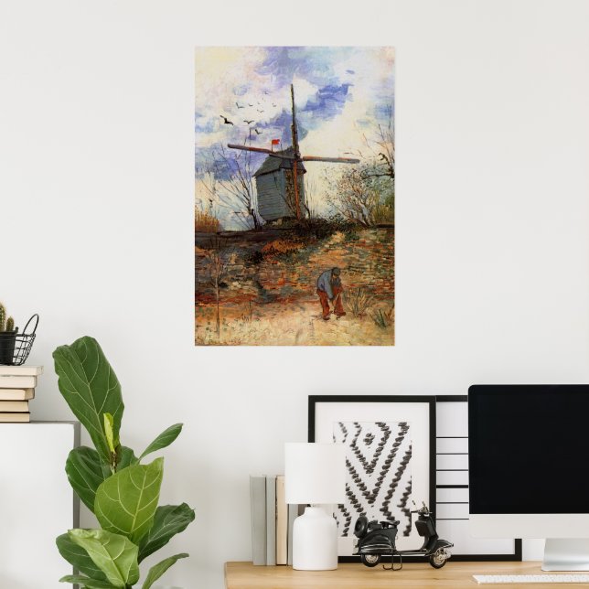 Le Moulin de la Galette von Vincent van Gogh Poster (Heimbüro)