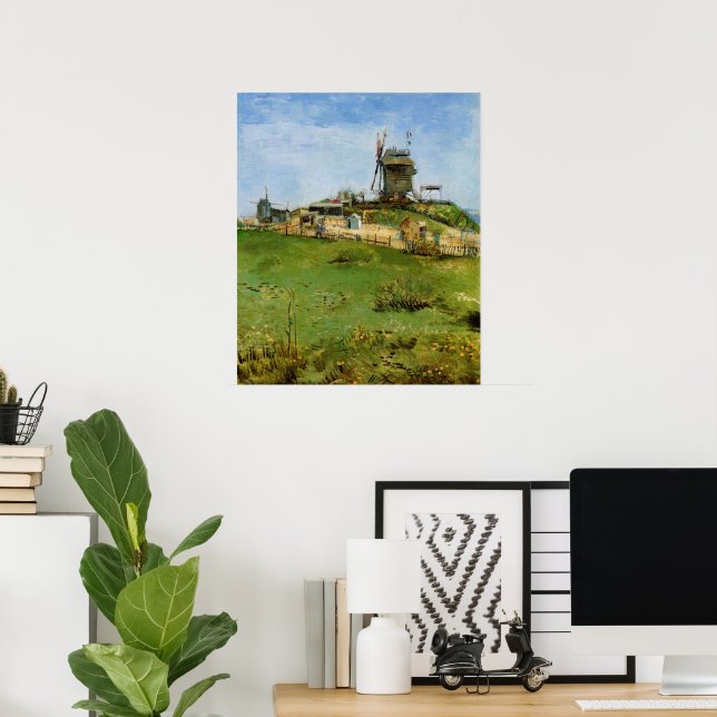 Le Moulin de la Galette von Vincent van Gogh Poster (Heimbüro)