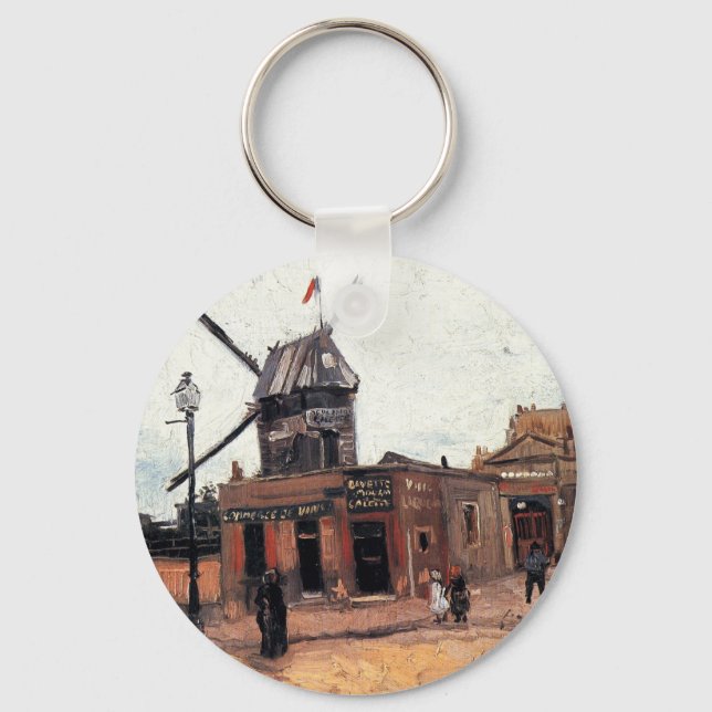 Le Moulin de la Galette von Vincent van Gogh Schlüsselanhänger (Vorderseite)