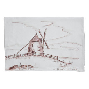 Le Moulin de Moidrey Windmühle Pontorson Kissenbezug