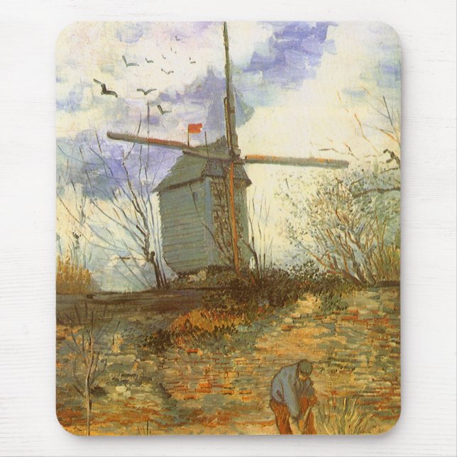Le Moulin Galette von Vincent van Gogh, Windmills Mousepad (Vorne)