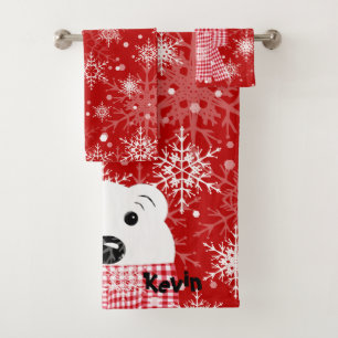 Le museau d'un ours polaire, serviette de bain de
