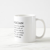 Le musicien définissent la tasse