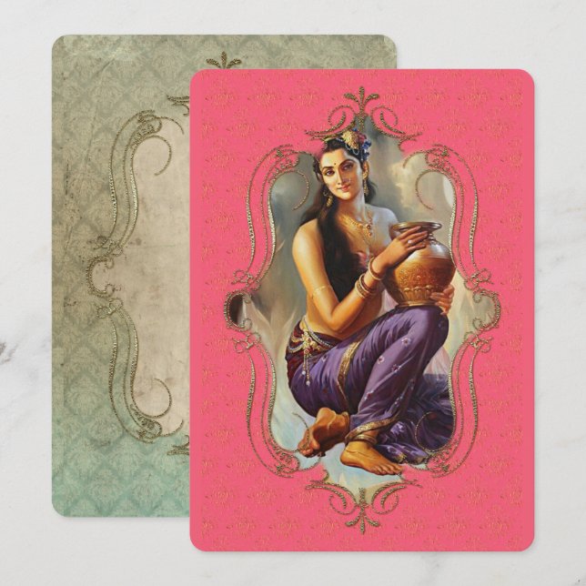 Le Mystique De L'Inde 48 - Carte De Voeux (Devant / Derrière)