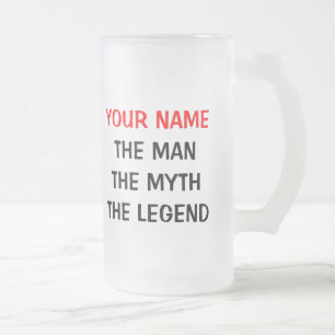 Le mythe de l'homme légende la tasse de bière po