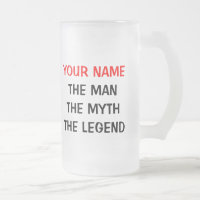 Le mythe de l'homme légende la tasse de bière pour