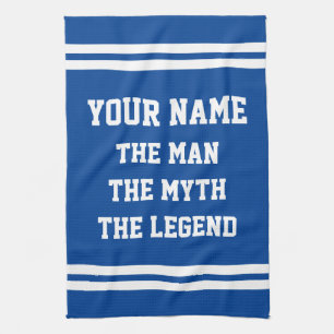 Le mythe homme légende cadeau de serviette de cuis
