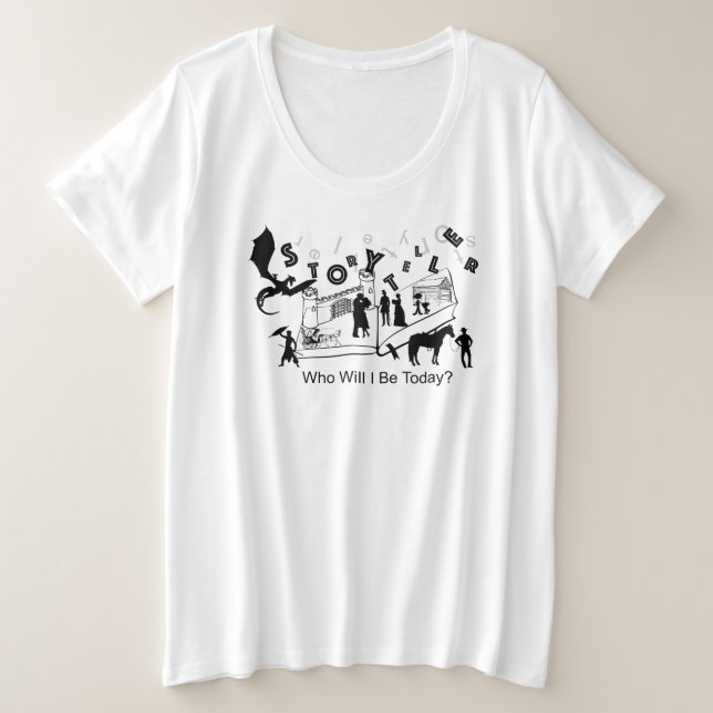 Le narrateur de l'Audiobook Storyteller Tee - col  (Design devant)