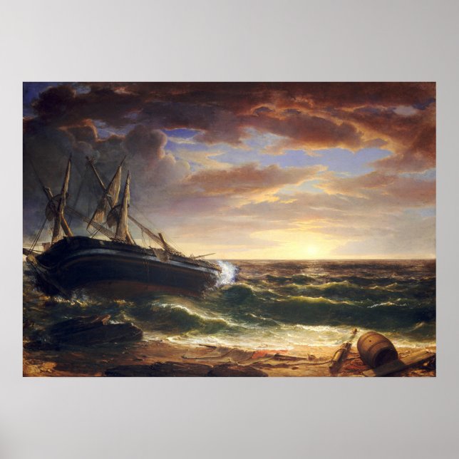 Le navire en détresse - Poster d'art fin Asher Dur (Devant)