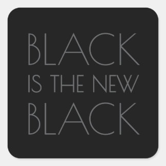Le noir est le nouveau noir - Autocollant de typog