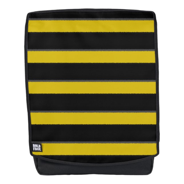 Le noir, jaune gaffent le sac à dos inspiré par (Devant)