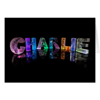 Le nom Charlie dans les lumières 3D