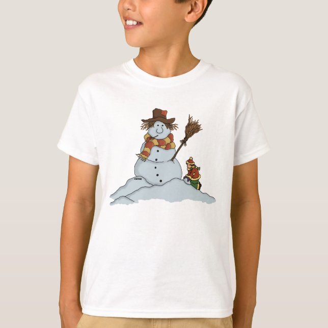 le nouveau bonhomme de neige badine le T-shirt (Devant)