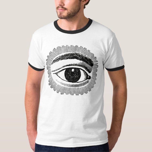 Le 'oeil vous voient" T-shirt vintage d'art (Devant)
