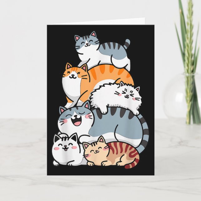 Le Of Kitty Cats Lustig Süße Katzenliebhaber Für M Karte (Vorderseite)
