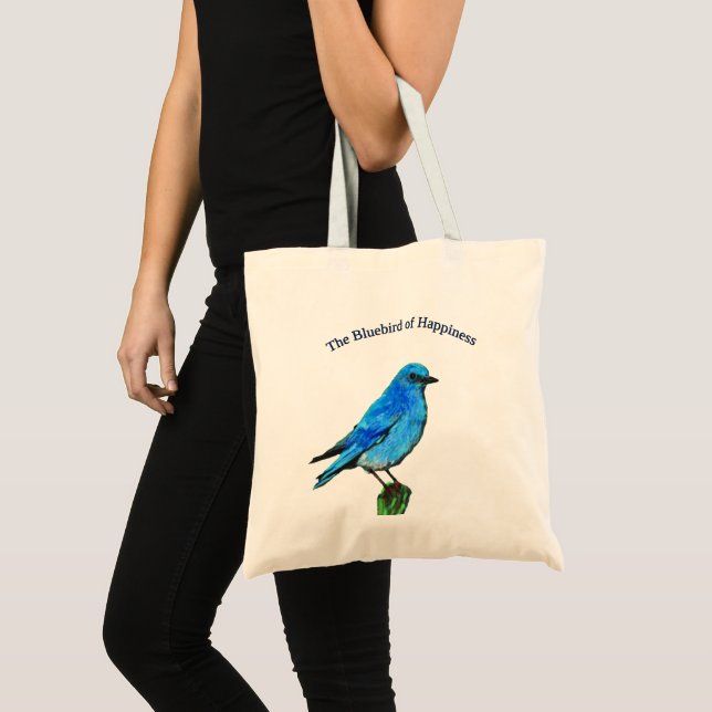 Le oiseau bleu du Sac fourre-tout du bonheur (Devant (produit))