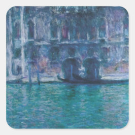 Le palais da Mula Claude Monet Quadratischer Aufkleber