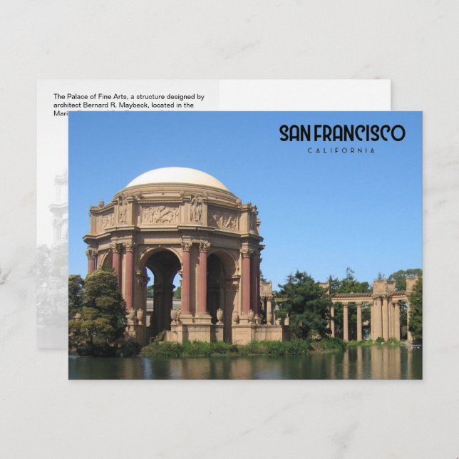 Le Palais des Beaux-Arts, CA - carte postale (Devant / Derrière)