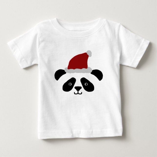 Le panda de Père Noël badine le T-shirt (Devant)