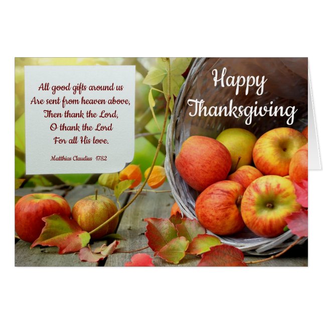 Le panier de pomme Thanksgiving (Devant horizontal)