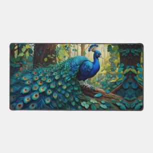 Le paon bleu dans la forêt