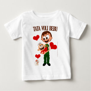 Le papa aime le bébé - T-shirt de bébé
