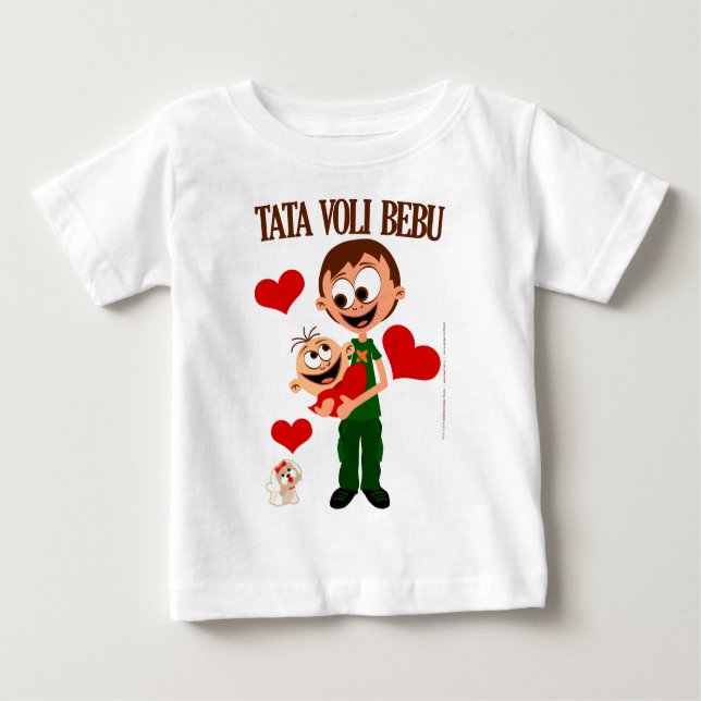 Le papa aime le bébé - T-shirt de bébé (Devant)