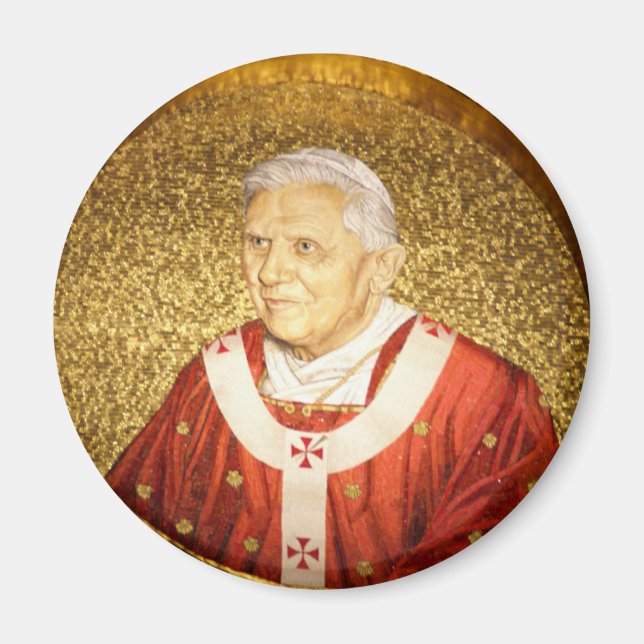 Le pape Benoît XVI en mosaïque Magnet (Devant)